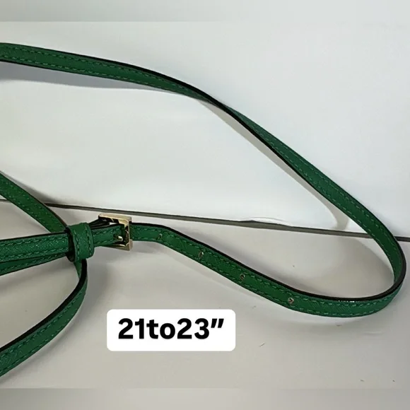KATE SPADE NEWBURY LANE GOLD CHAIN CROSSBODY SATCHEL LEATHER BAG GREEN COLOR - Picture 12 of 12